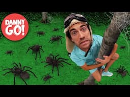 "Spooky Spiders Everywhere!" 🕷🎃 Halloween Adventure | Floor is Lava Game | Danny Go! Songs for Kids