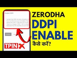 DDPI kya hota hai? Zerodha DDPI Activation, Sell Stocks Without TPIN & OTP  in Zerodha Kite