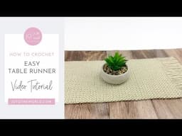 Easy Crochet Table Runner - A Modern Crochet Runner Table | Beautiful Crochet Runner for Table