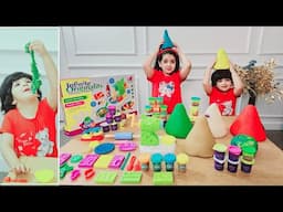 Playdough noodles Game and Hiba and Dua's Sky Raindrops Play Doh Adventure