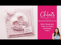 Chloes Creative Cards Pink Sparkling Ice Skates Cardmaking Project