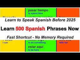 Learn 500 Spanish Phrases Now - No memory needed