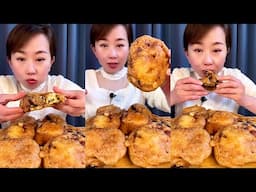 FRIED EGGPLANT 🍆 FILLED WITH PORK MEAT 🥩 | EATING MUKBANG | ASMR |