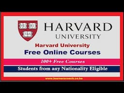 Harvard University FREE Online Courses For Techies