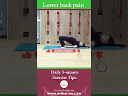 Say goodbye to lower back pain with this quick 5-min yoga routine! Part 6 #HealthyBack #DailyYoga