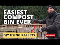 How To Build A DIY Compost Bin -  Easy Free Compost Bin From Pallets