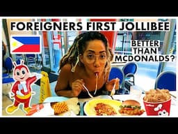 Our first time in the Philippines 🇵🇭 Foreigners' first time trying Jollibee!