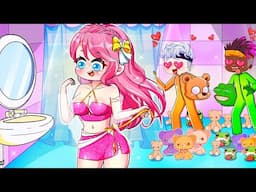 Anna's New Dress - Teddy Bear is Moving in The Dressing Room | Gacha Life | Rainbow Z Multiverse