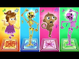 Skeletons Dance 🎶🕺💀 Early Learning Cartoons 📚👶 Annie and Ben & KidsCamp by Purr-Purr Stories