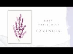 Watercolor LAVENDER Painting for Beginners - Easy