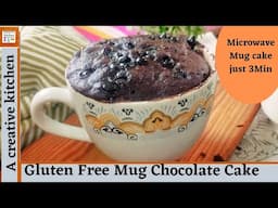 Gluten Free Mug cake Recipe|chocolate Mug cake in microwave by #acreativekitchen