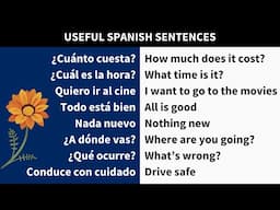 Learn Spanish with Complete Sentences