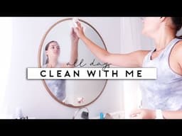 ALL DAY CLEAN + GET ORGANIZED WITH ME | Reese Regan