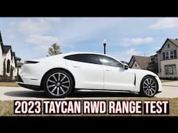 PORSCHE TAYCAN RWD RANGE TEST | 2023 MODEL WITH PERFORMANCE BATTERY