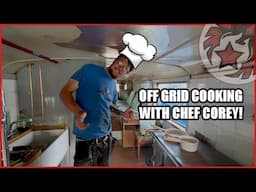 Outdoor Bus Tap install and Off Grid living with Chef Corey