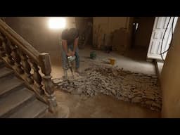 Removing 1980s Concrete Over an 18th-Century Floor