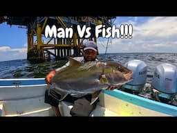 DEEP SEA HANDLINE FISHING For BIG Fish By The Oil Rigs! Offshore Adventures In The Caribbean