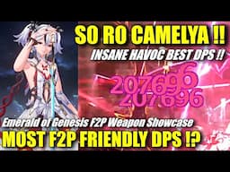 S0 R0 CAMELLYA IS INSANE !! F2P FRIENDLY DPS !! Emerald of Genesis F2P Weapon TOA Rotation Showcase