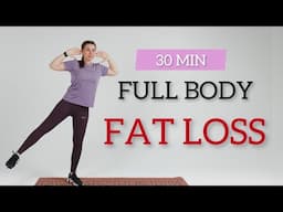 30 MIN STANDING FAT BURNING CARDIO WORKOUT / FULL BODY Fat Burn / No Jumping / Home workout