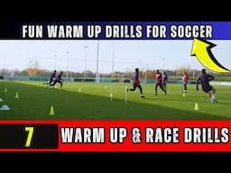 7 Fun Dribbling Race | Soccer Drills | 7 Football Exercises 📢7 Fun Warm Up Drills For Soccer