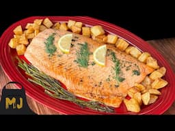 Salmón al horno con patatas | Receta fácil para Navidad