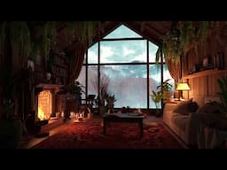 Cozy Cabin in the Mountains: Heavy Rain and Fireplace Sounds for Deep Sleep 🌩️🔥