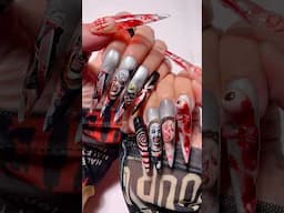 These TERRIFIER Nails will BLOW Your Mind🤯🔪🩸 #nailart #naildesign