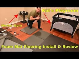 Home Gym Flooring / Playroom Flooring Install and Review