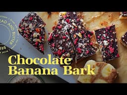 No Bake Banana Chocolate Bark | Sugar Free Dessert