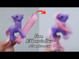 Making Doll Hair Using Ribbons - Little Little Pony Custom / Repair