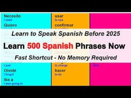 Learn 500 Spanish Phrases Now - no memory required