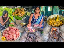 Adivasi Aunty Ki Chulhe Wala Jharkhandi Desi Chicken Thali Making Rs 120/- Only l Ranchi Street Food