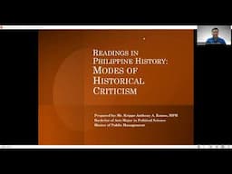 Readings in Philippine History: Modes of Historical Criticism