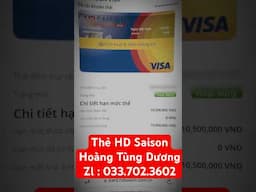 Hỗ trợ rút thẻ tín dụng HD saison chỉ với 5p | hướng dẫn rút thẻ tín dụng #tindung #thetindung