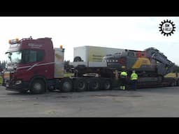 Scania R730 10X4 with the New Volvo EC400 on the low bed trailer