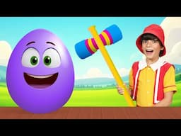 Egg Surprise Construction Vehicle Nursery Rhyme for Kids | BabyBillion