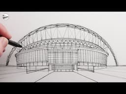 How to Draw Wembley Stadium: Narrated Drawing