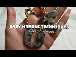 How To Create Marble Effects In Resin By Zoha Yaseen| Resin Art For Beginners Step By Step