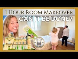 Emergency ONE HOUR Chateau DIY Room Makeover | Can we do it? 🏰 ❤️