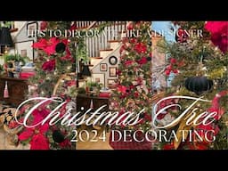 2024 CHRISTMAS DECORATE WITH ME - Traditional Christmas Tree Decorating Inspiration & Ideas