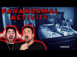 Easily scared man-babies watch *PARANORMAL ACTIVITY*