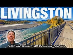 Livingston, Montana Virtual Walking Tour for Treadmill in Autumn - 4k City Walks