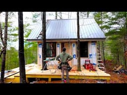 Snow’s Coming! The Final Push to Finish My Cabin Exterior - Offgrid Cabin Build