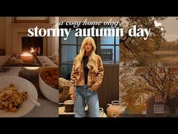 a stormy autumn day at home: a cosy vlog 🍂🕯️