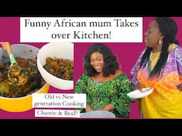 African Mum takes over Kitchen | Nigerian vegetable Soup & Pounded Yam | Alice Halidu