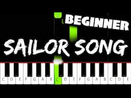 Gigi Perez - Sailor Song - BEGINNER Piano Tutorial (White Keys)