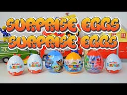 Surprise Eggs Kinder surprise Learn Colors Fireman sam Paw patrol PJ Masks Fire engine