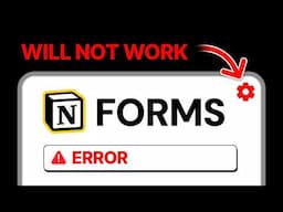 Create Powerful Forms in 7 Minutes (Notion Forms Tutorial)