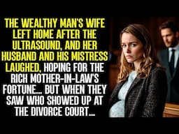 The rich man's wife left the house, and her husband and his mistress laughed at her,but at the trial