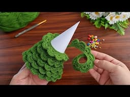 🌲🎄🌲 10 Minute Cute Crochet Granny Squar. New year ornament knitted pine tree